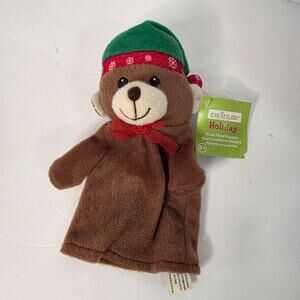 Creatology holiday-themed bear plush hand puppet